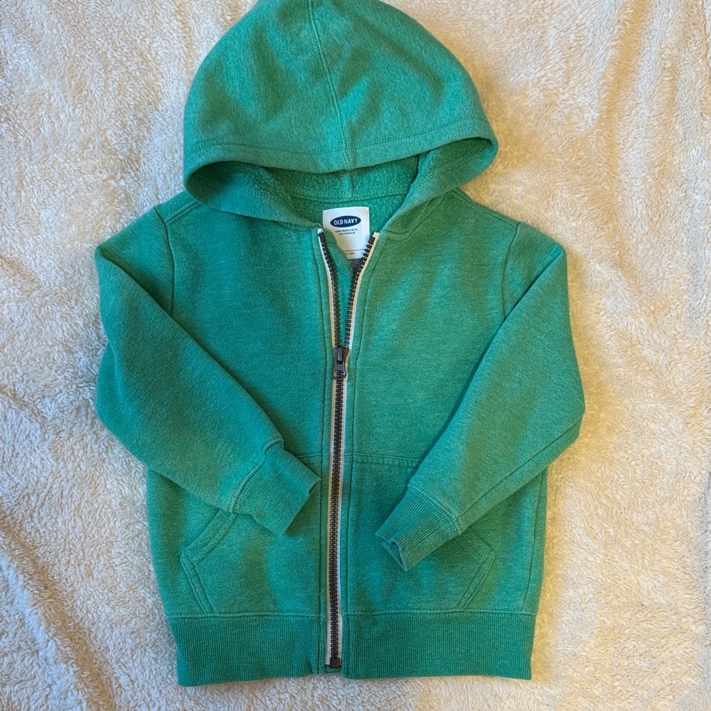 Old Navy Kids Green Zip-Up Hoodie